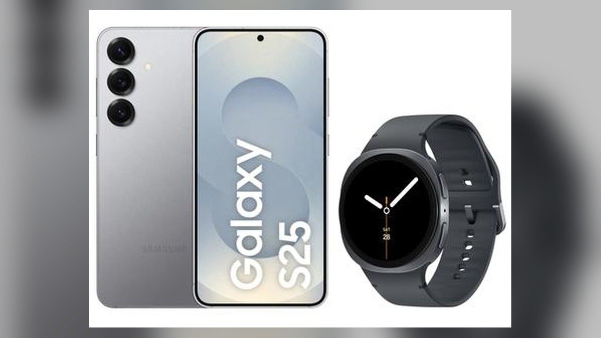 Combo Galaxy S25 + Watch 8 por R$ 4.877 no PIX