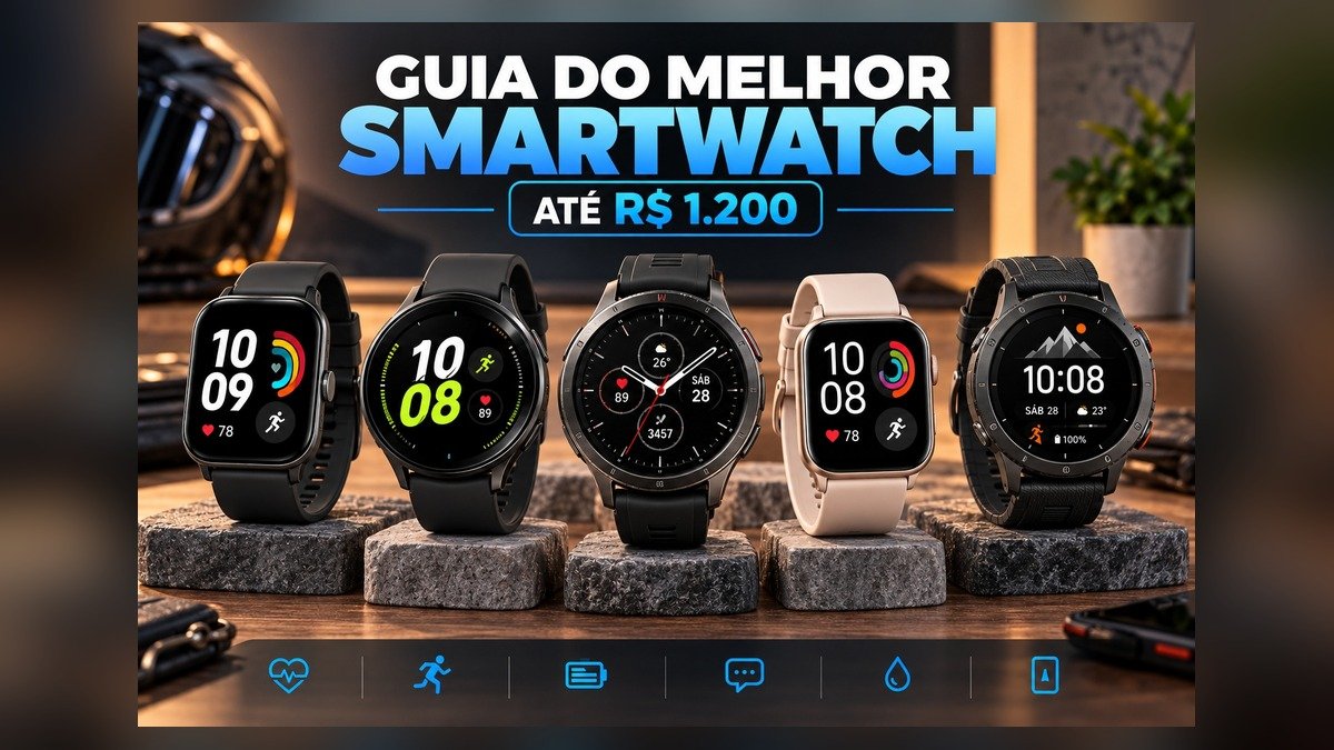 Melhor smartwatch até R$ 1.200: guia completo