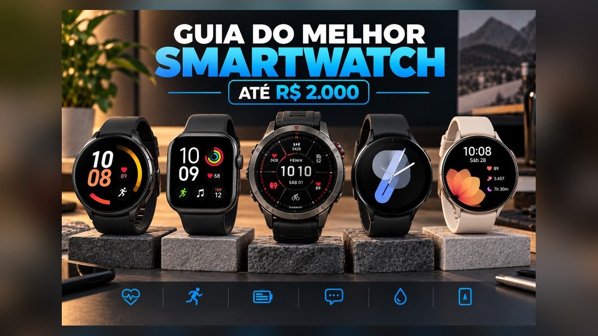 Melhor smartwatch até R$ 2.000: guia completo