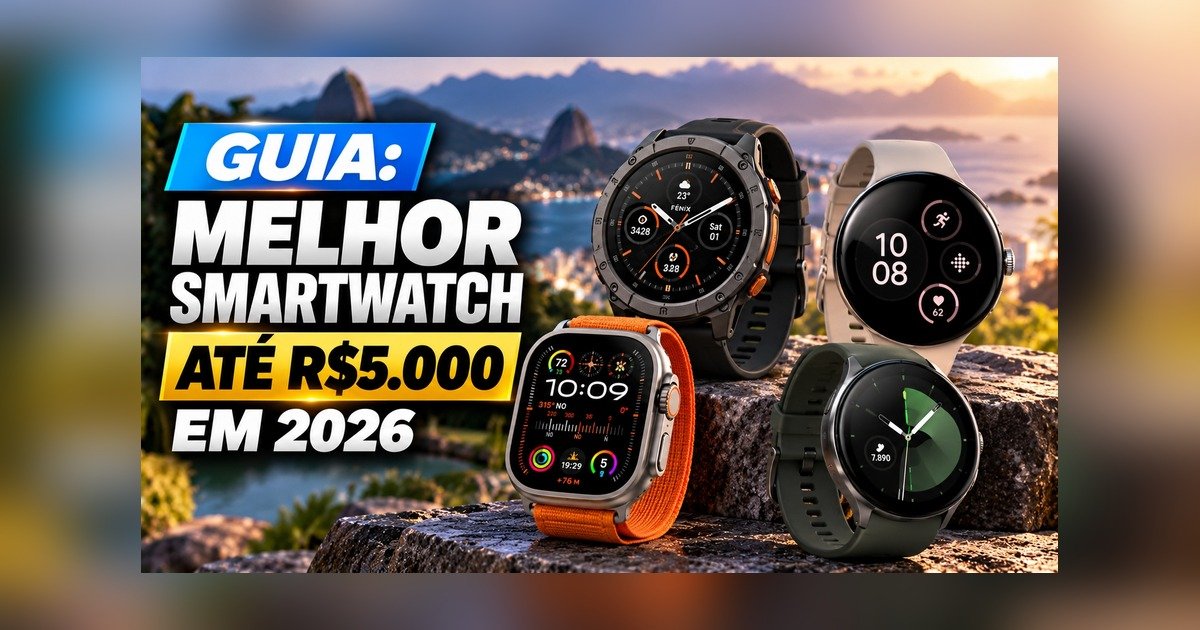 Melhor smartwatch até R$5.000 em 2026: 10 modelos com preço conferido