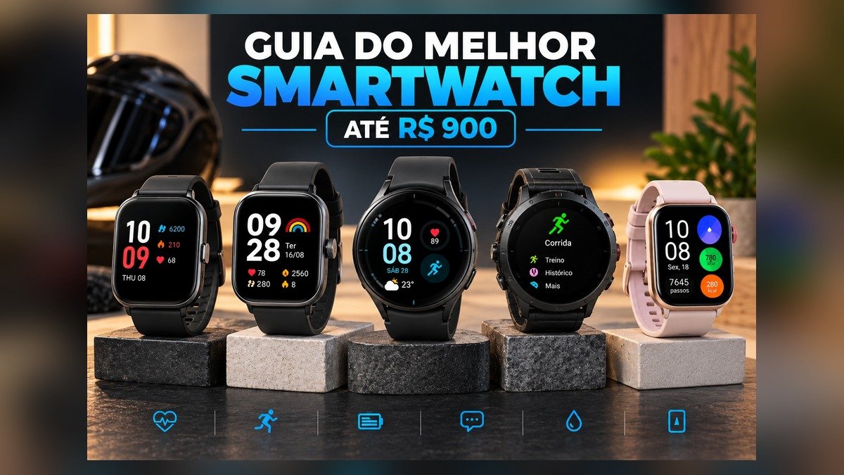 Melhor smartwatch até R$ 900: guia completo
