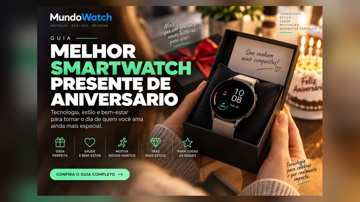 Melhor smartwatch para dar de presente de aniversário: guia completo
