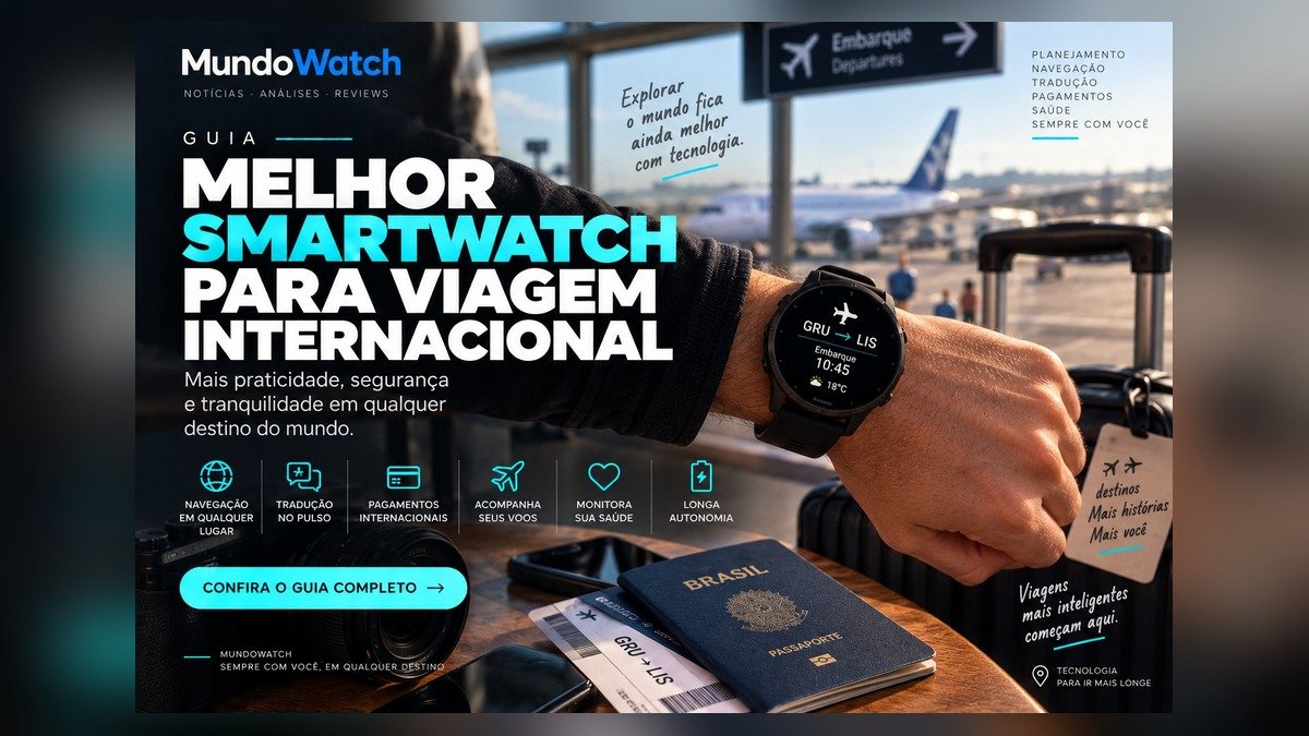 Melhor smartwatch para viagem internacional: guia completo