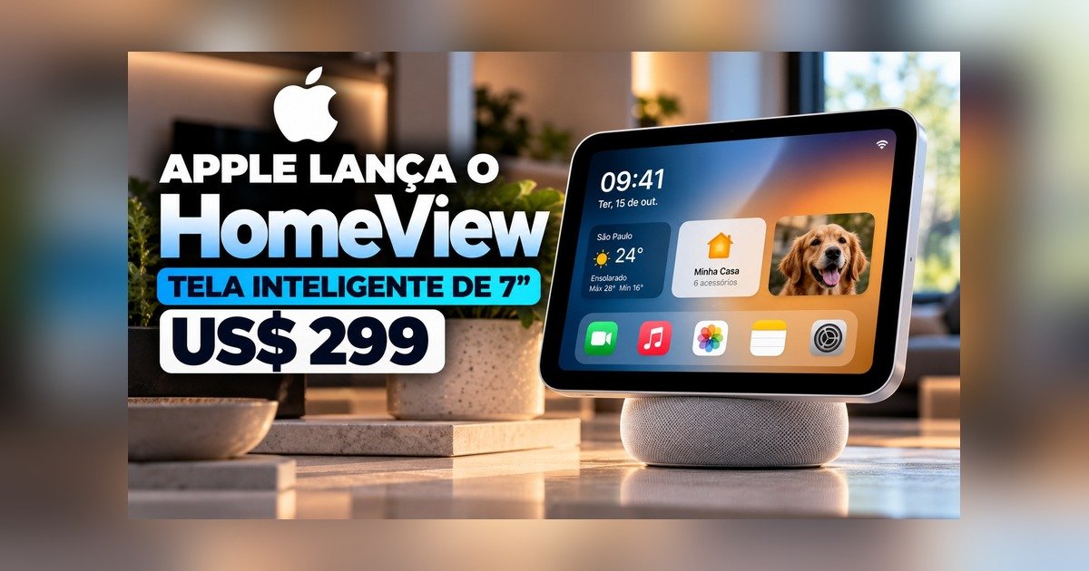 Apple lança o HomeView, tela inteligente de 7 polegadas por US$ 299, com HomePod mini renovado e Apple TV 4K