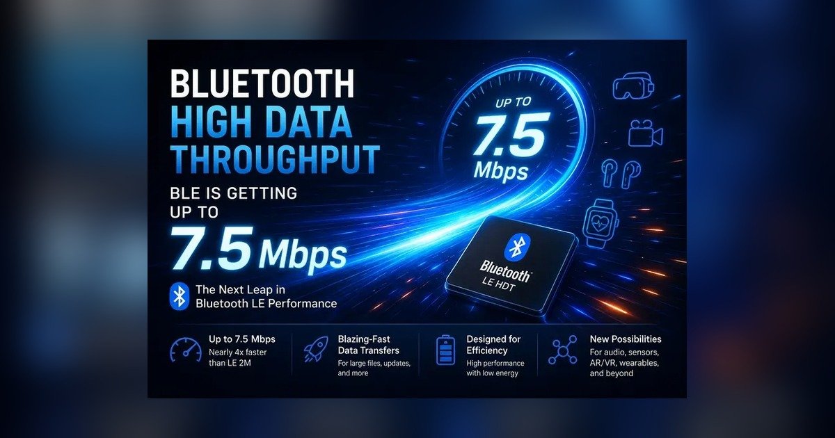 Bluetooth HDT leva o BLE de 2 para 7,5 Mbps, mas não chega aos smartwatches atuais por atualização