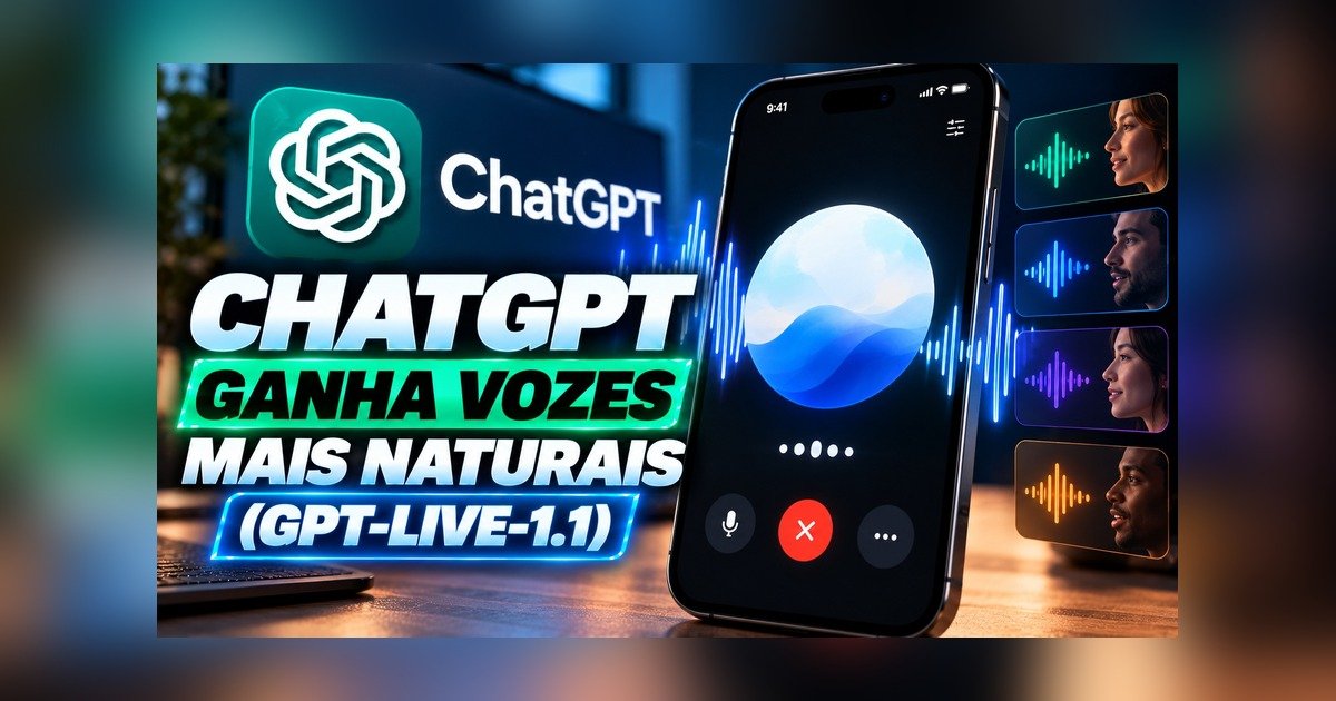 ChatGPT ganha vozes mais naturais e novas vozes com o GPT-Live-1.1
