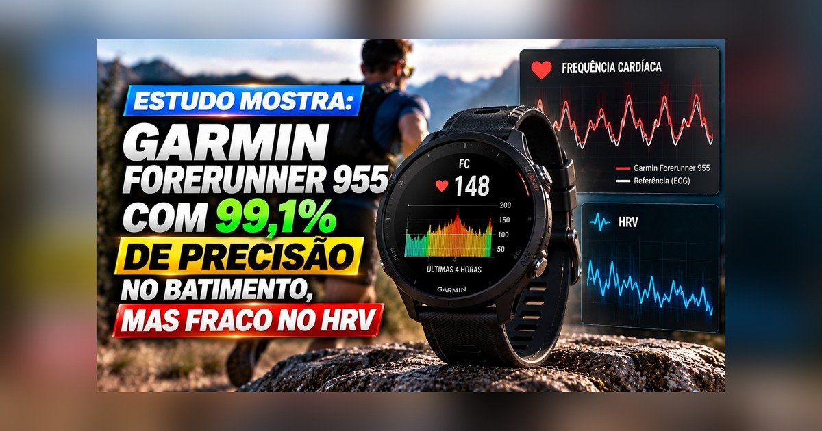 Estudo: Garmin Forerunner 955 acerta 99,1% da frequência cardíaca em repouso, mas erra no HRV