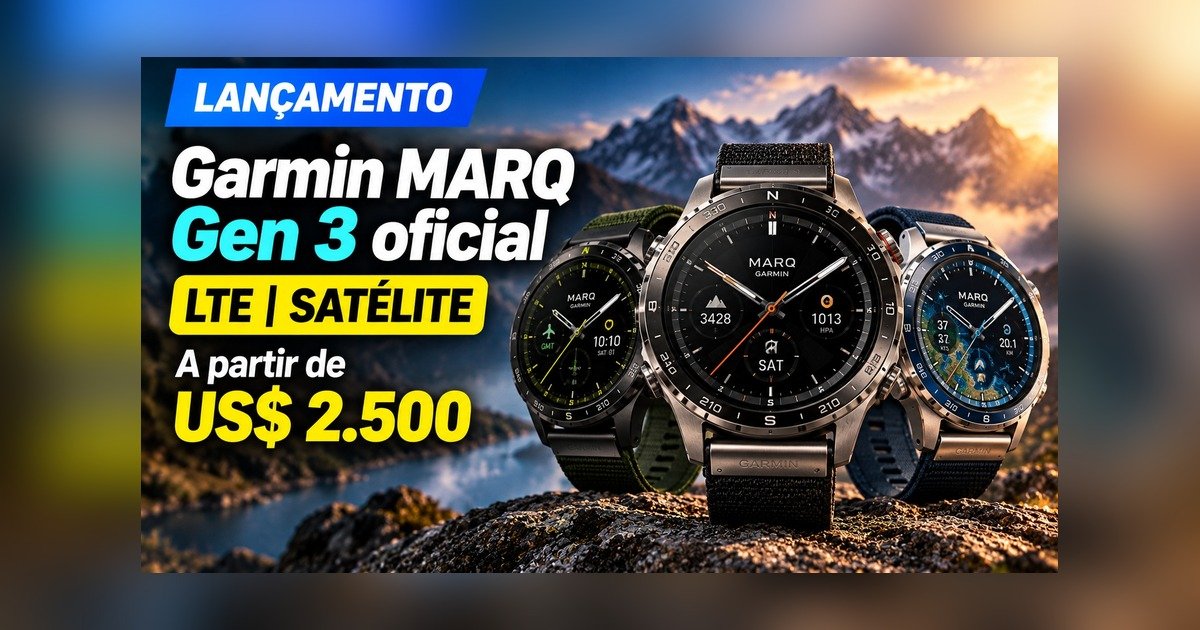 Garmin MARQ Gen 3 em titânio com tela AMOLED de 1,4 polegada