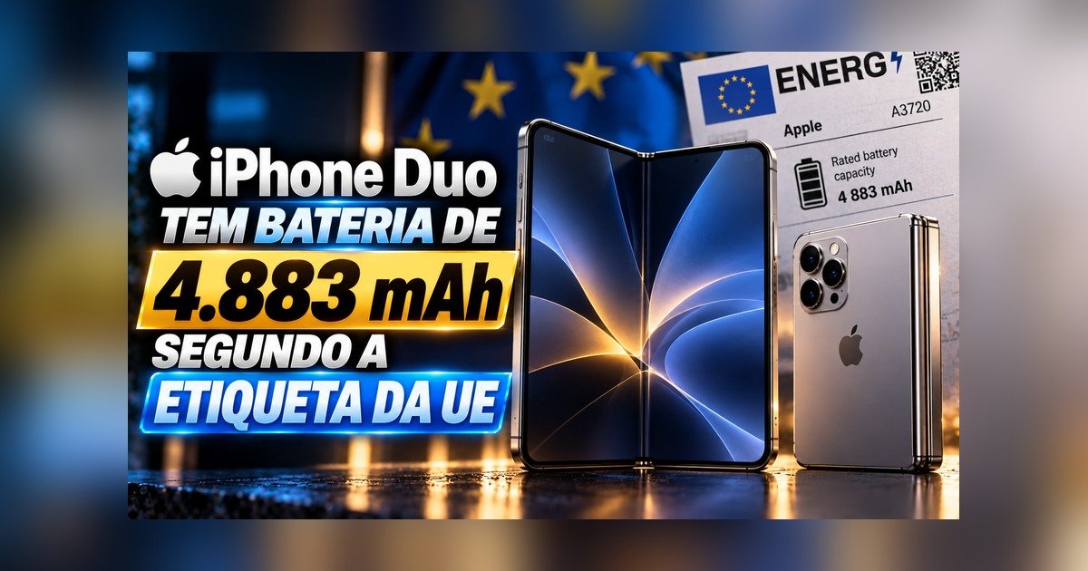 iPhone Duo tem bateria de 4.883 mAh em duas células, mostra etiqueta energética da UE
