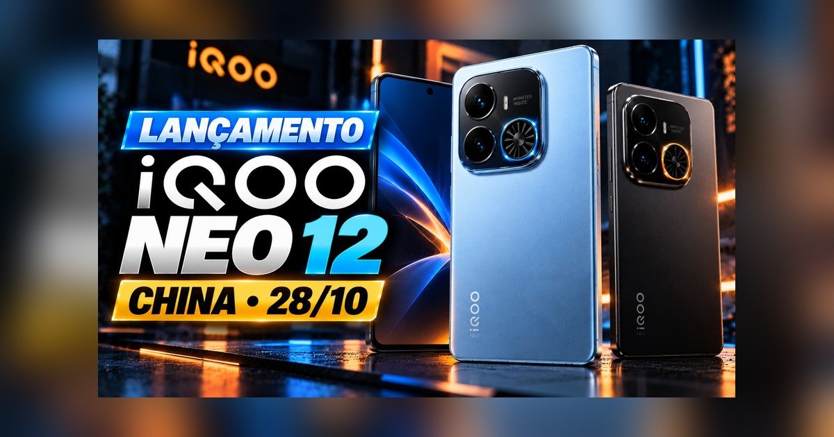 iQOO Neo 12 será lançado na China em 28 de outubro com Snapdragon 8 Elite Gen 5, tela 2K de 185 Hz e bateria de 9.000 mAh