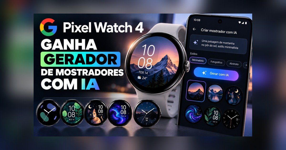 Pixel Watch 4 recebe gerador de mostradores com IA, segundo relatos; liberação é gradual
