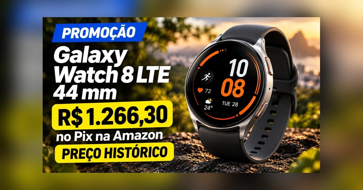 Galaxy Watch 8 LTE 44 mm em oferta na Amazon