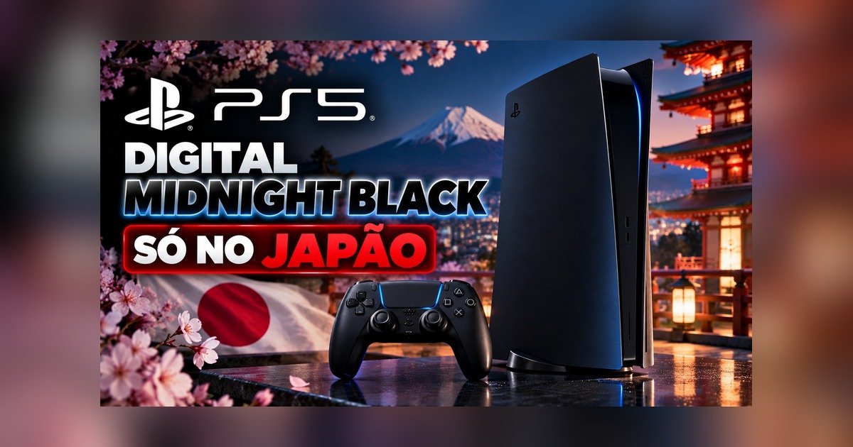 Sony anuncia PS5 Digital Edition Midnight Black por ¥ 55.000, exclusivo do Japão e em japonês