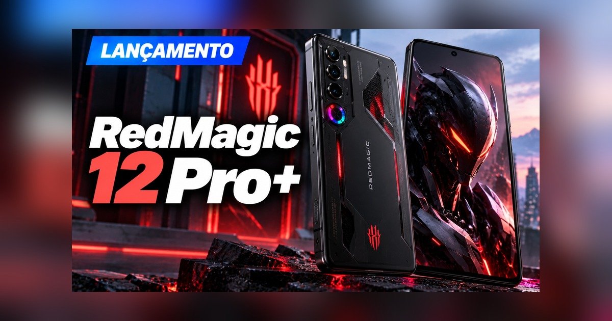 Celular gamer RedMagic 12 Pro+ com iluminação RGB no verso