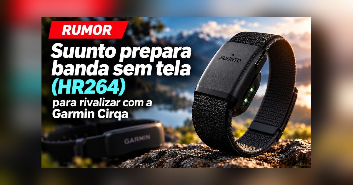 Banda sem tela da Suunto, modelo HR264, segundo fotos de certificação