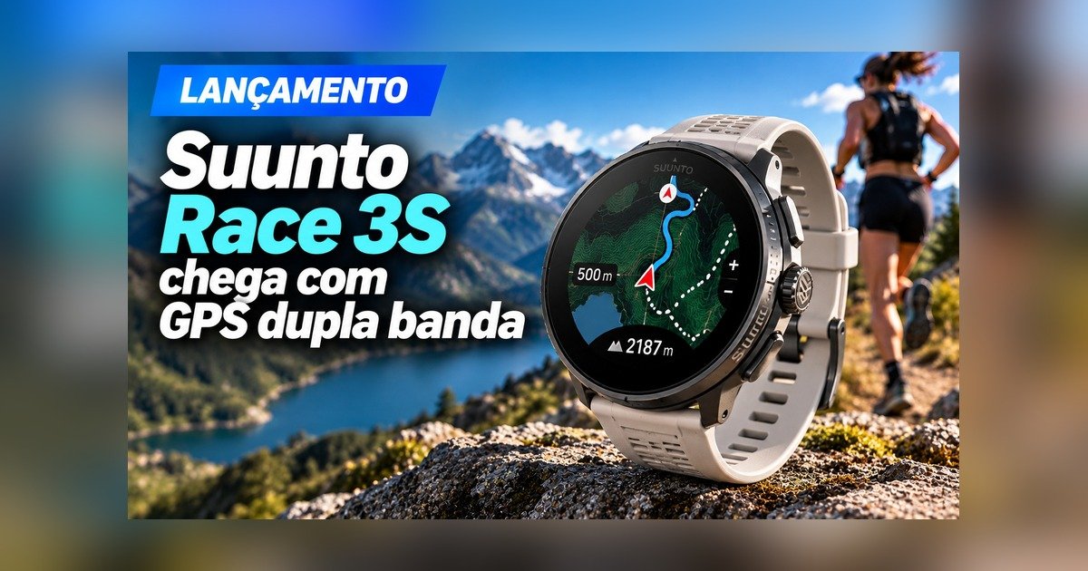 Suunto Race 3S, relógio esportivo de titânio com tela AMOLED