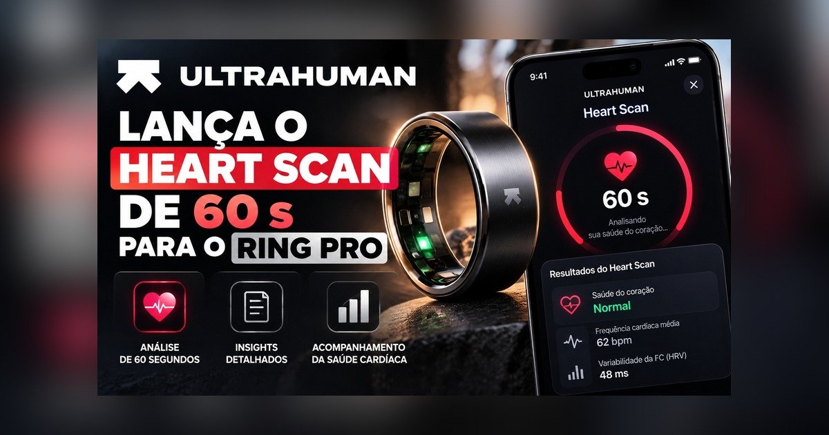 Ultrahuman lança o Heart Scan de 60 segundos para o Ring PRO; Brasil não é citado
