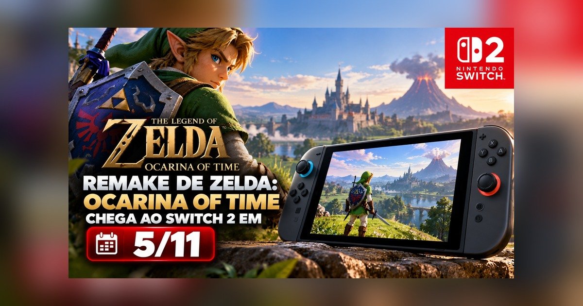 Zelda: Ocarina of Time Remake chega ao Switch 2 em 5 de novembro; preço no Brasil começa em R$ 329,90